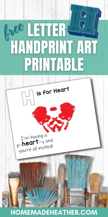 Free Letter H Handprint Art Printable