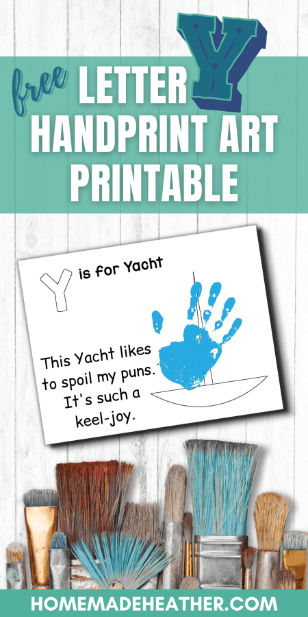 Free Letter Y Handprint Art Printable