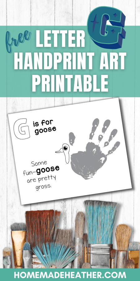 Free Letter G Handprint Art Printable