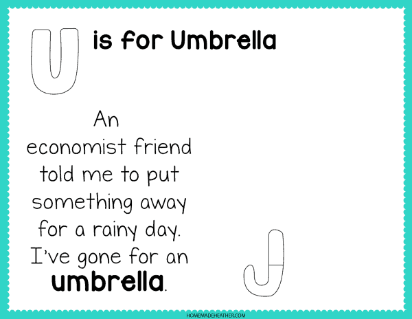 Free Umbrella Handprint Art Printable