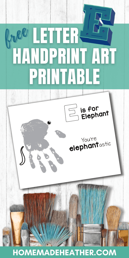 Free Letter E Handprint Art Printable
