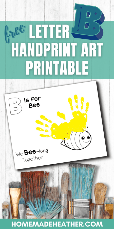 Free Letter B Handprint Art Printable