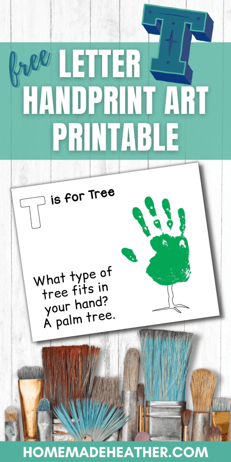 Free Letter T Handprint Art Printable