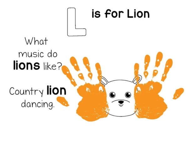 Free Lion Handprint Printable