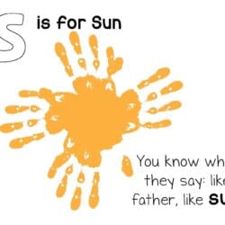 Free Sun Handprint Art Printable
