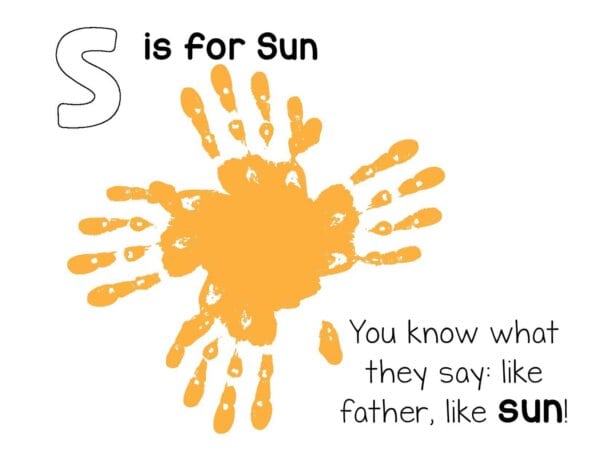 Free Sun Handprint Art Printable