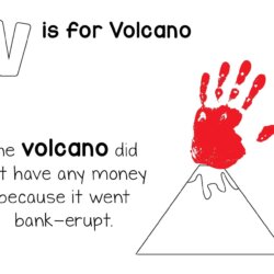 Free Volcano Handprint Art Printable