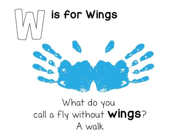 Free Wings Handprint Art Printable