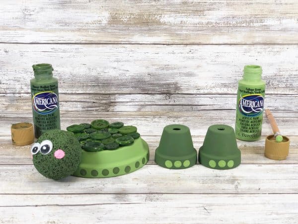 Plant Pot Turtle Craft Process