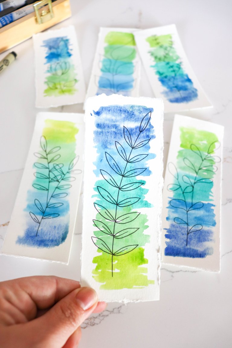 How To Make Watercolor Bookmarks