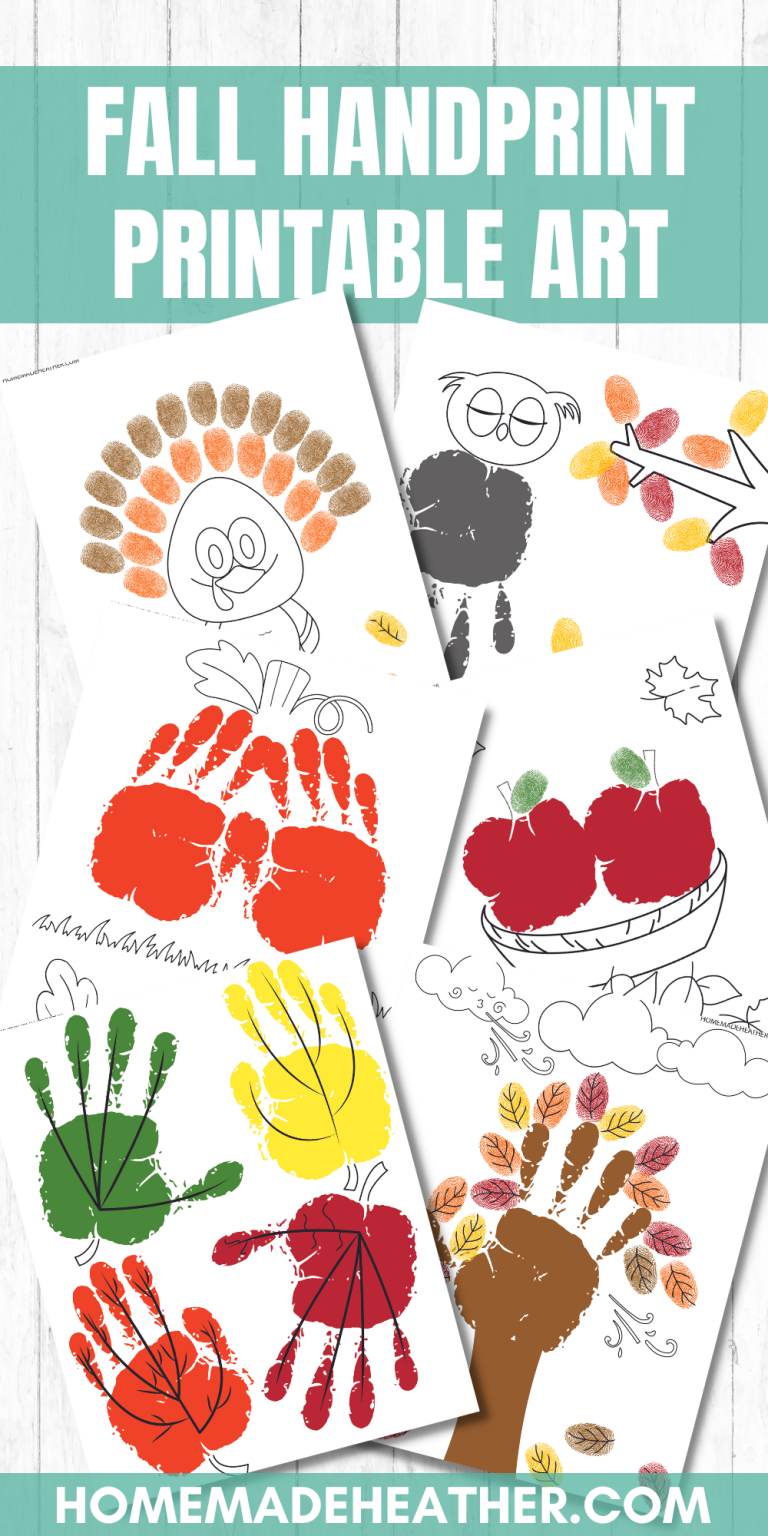 Fall Handprint Art Printables