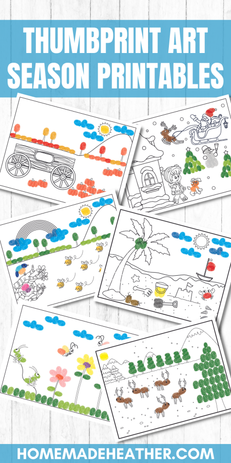 Seasons Thumbprint Art Printables