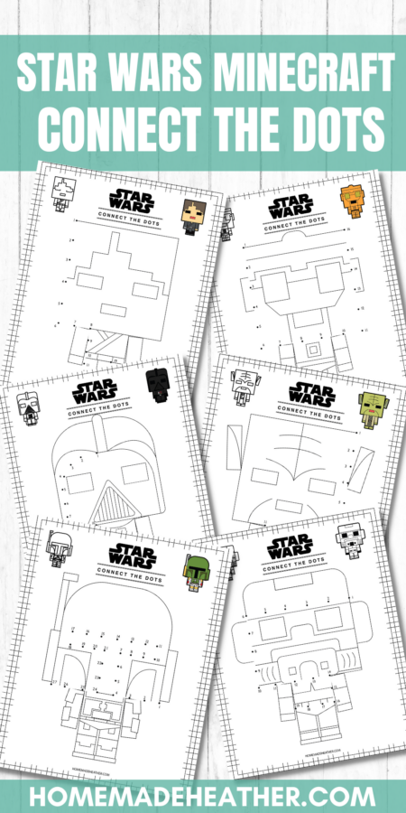 Free Star Wars Minecraft Connect the Dots Printables