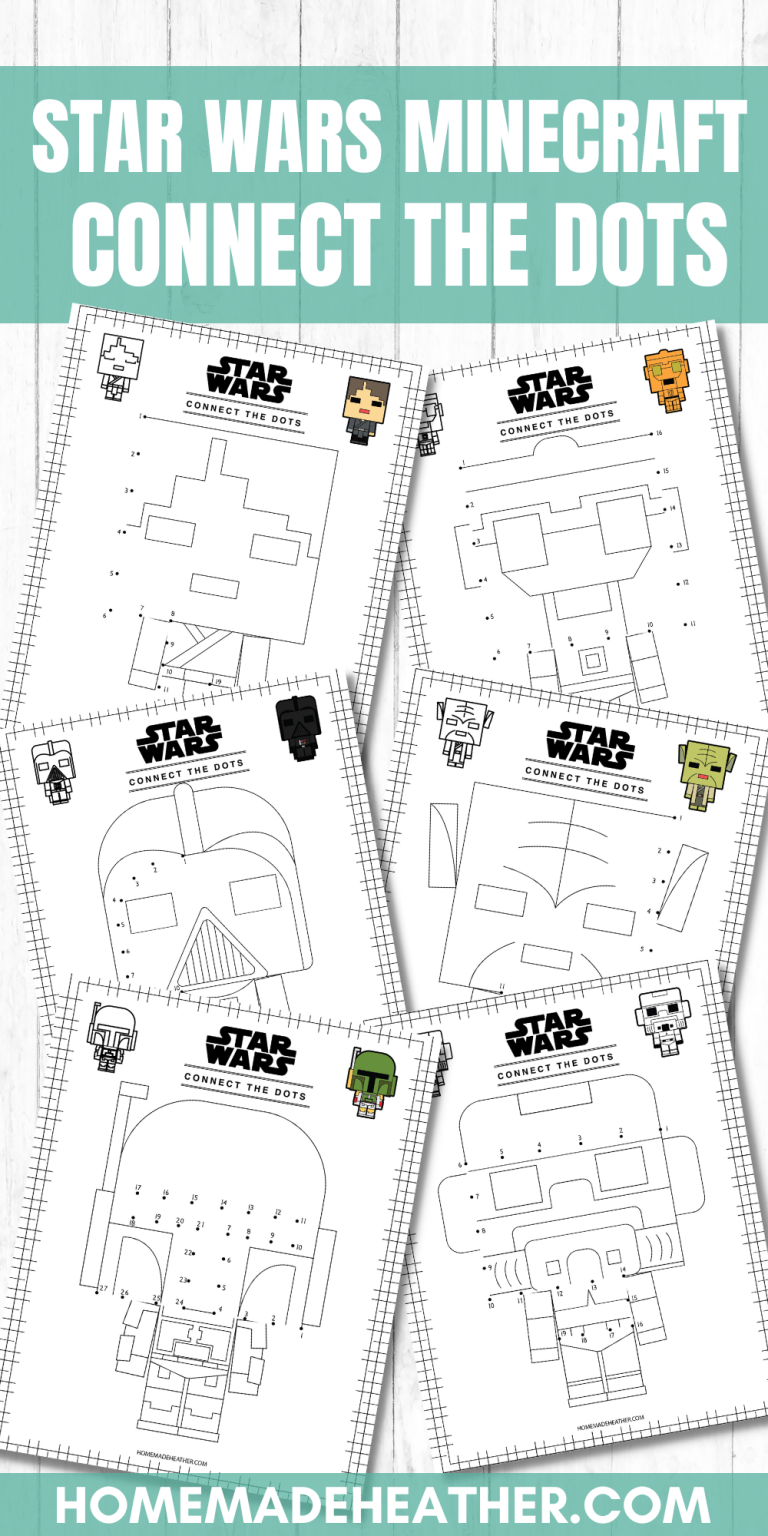 Star Wars Minecraft Connect the Dots Printables