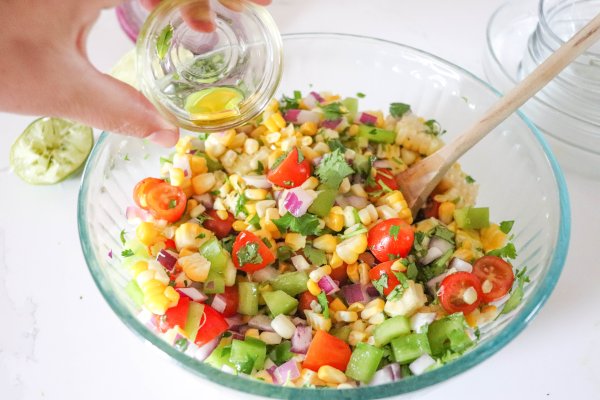 Grilled Corn Salad Recipe Process