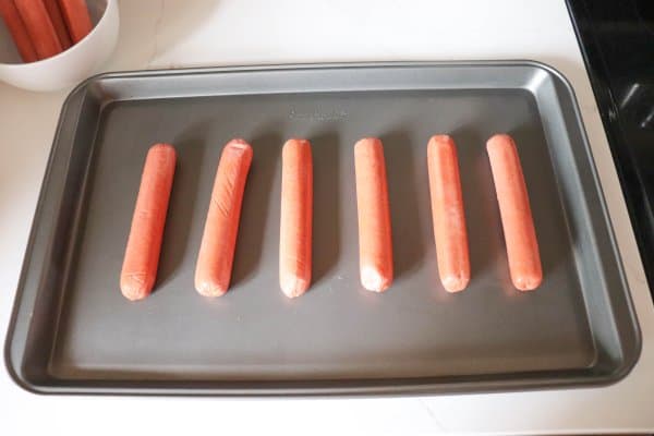 How to Bake Hot Dogs Process