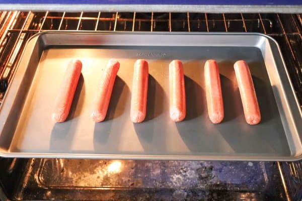 How to Bake Hot Dogs Process