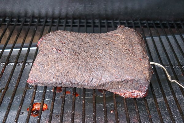 Smoked Brisket Process Grill and Thermometer