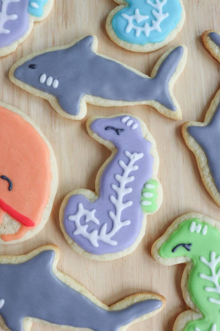 Sea Life Sugar Cookies with Printable Gift Tags