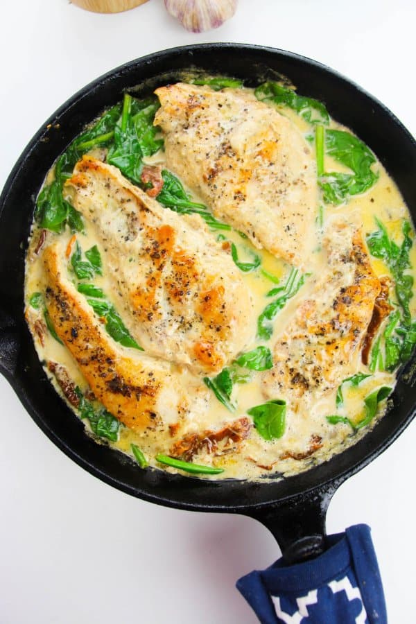Tuscan Chicken Breast Skillet Recipe Process
