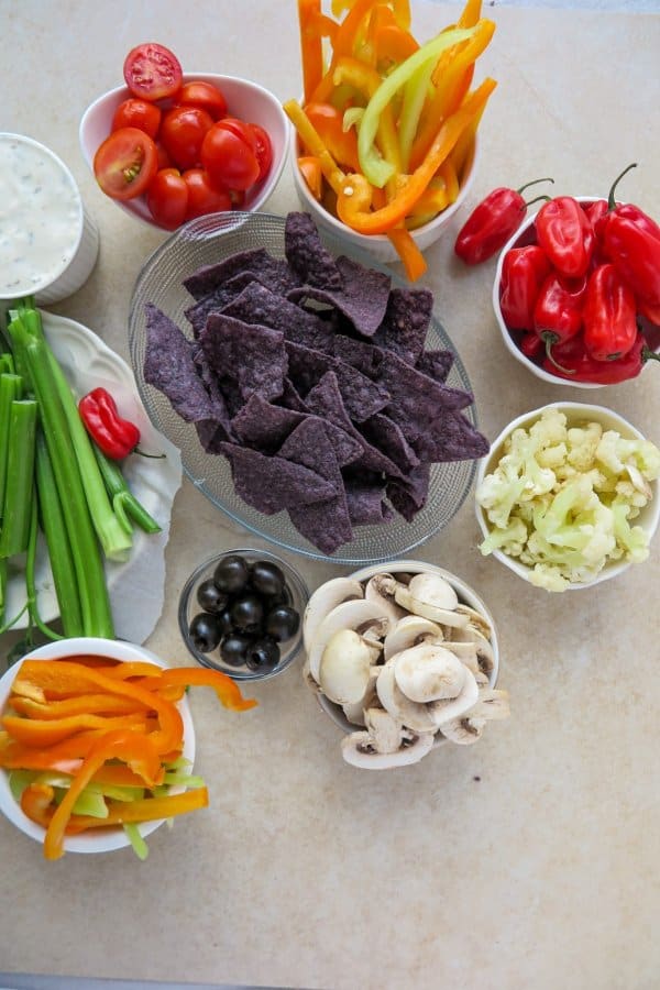 Halloween Veggie Tray Process