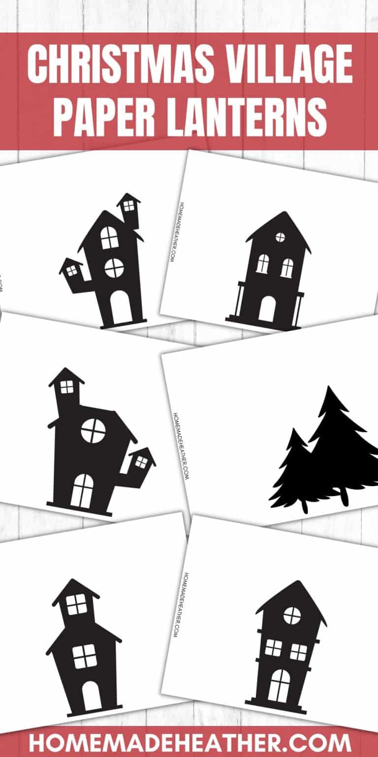 Christmas Village Paper Lantern Printables