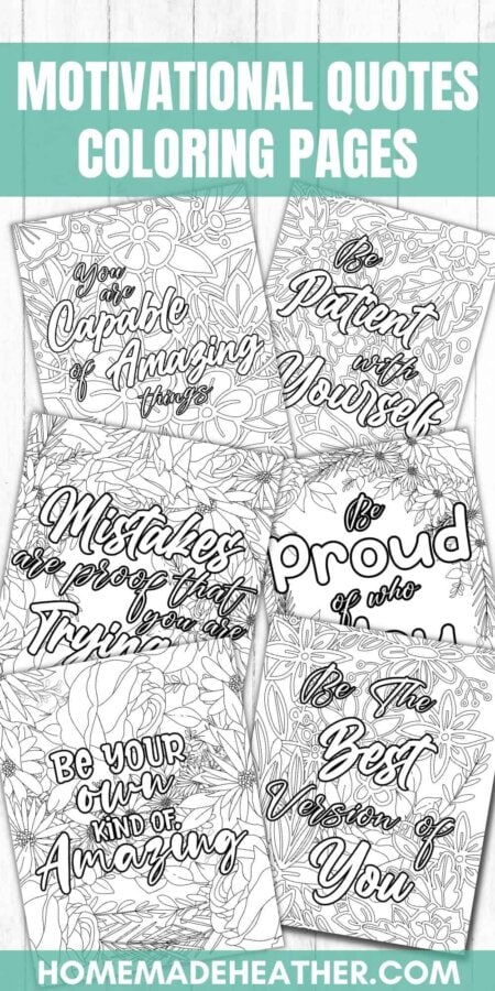 Motivational Quote Coloring Pages