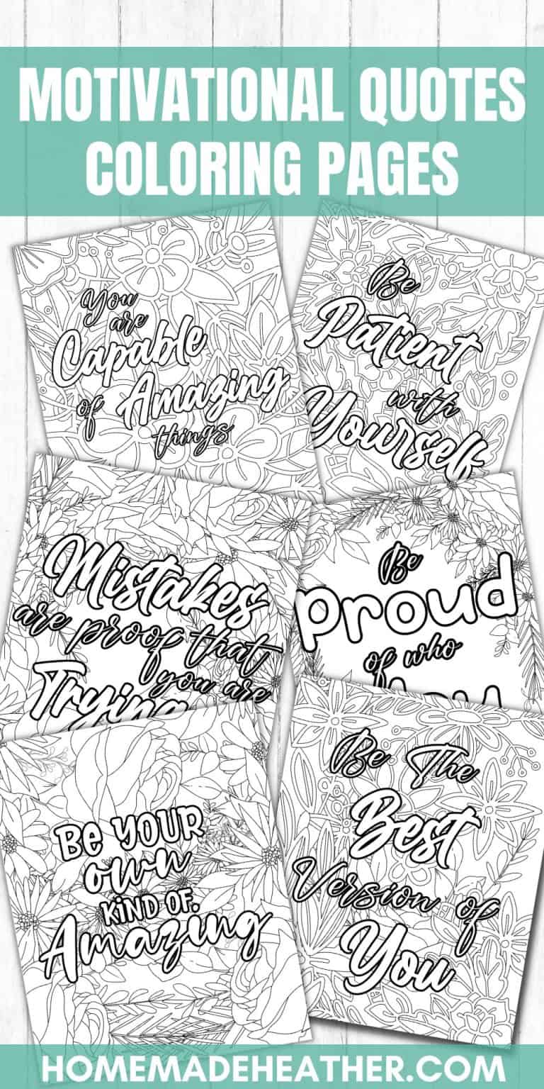 Motivational Quote Coloring Pages