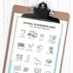 Back to School Scavenger Hunt Printable