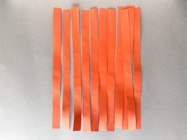 Paper Pumpkin Craft Process