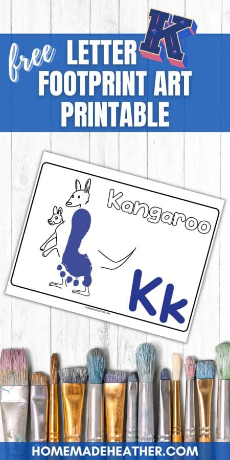nature bingo printables Letter K Footprint Art Printable