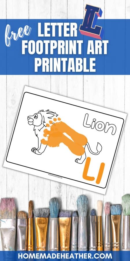 nature bingo printables Letter L Footprint Art Printable