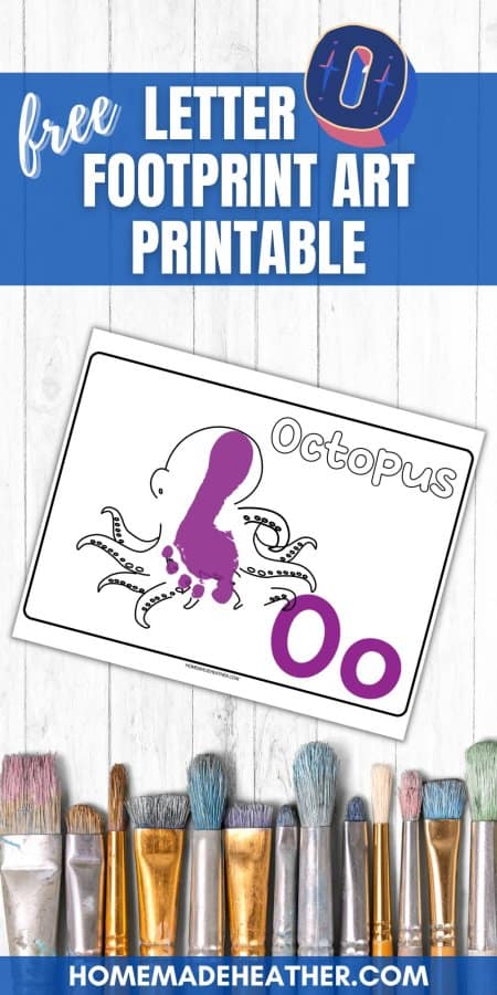 nature bingo printables Letter O Footprint Art Printable