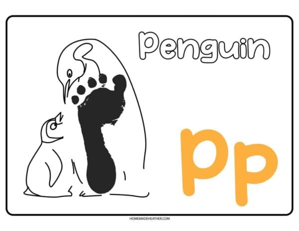unnamed file Letter P Footprint Art Printable
