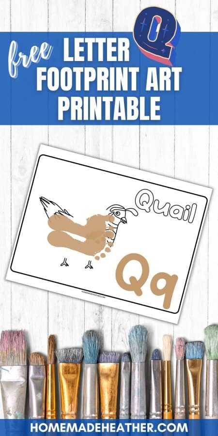 Letter Q Footprint Art Printable