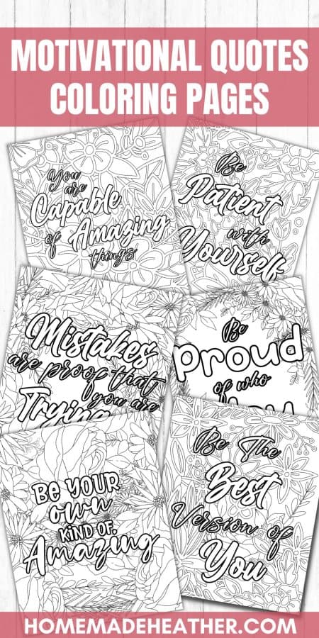 Motivational Quote Coloring Pages