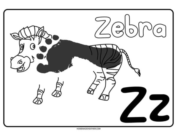 unnamed file Letter Z Footprint Art Printable