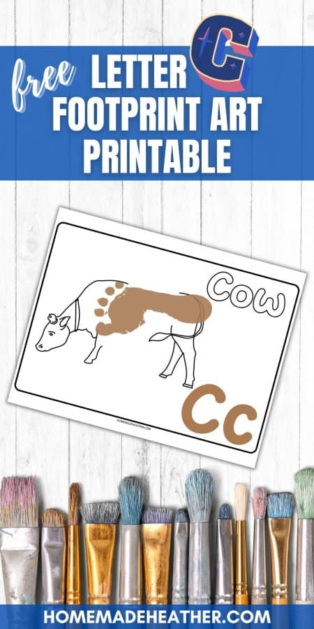 nature bingo printables Letter C Footprint Art Printable