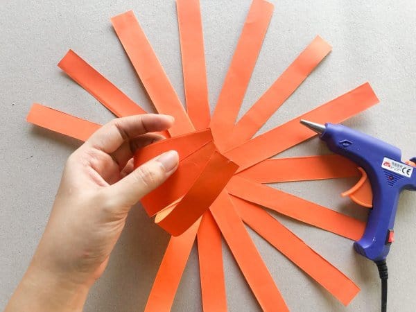 Paper Pumpkin Craft Process