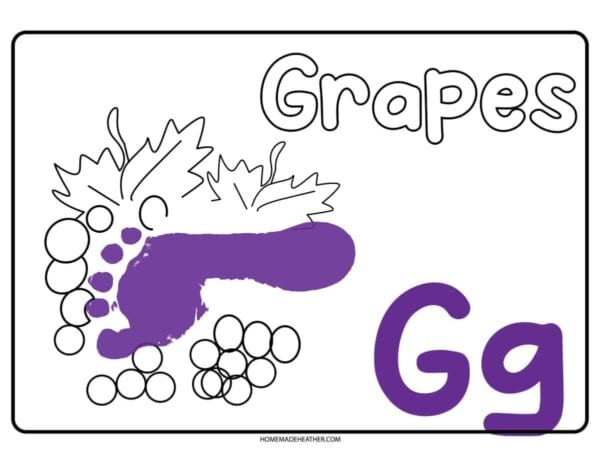 unnamed file Letter G Footprint Art Template