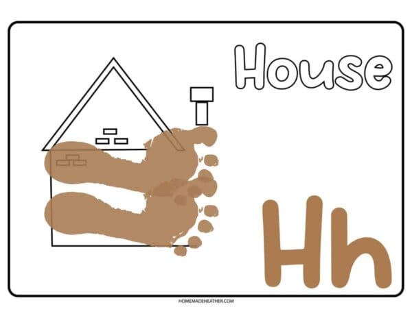 unnamed file Letter H Footprint Art Printable