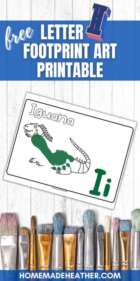 nature bingo printables Letter I Footprint Art Printable