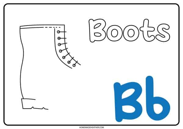 Letter B Footprint Art Printable