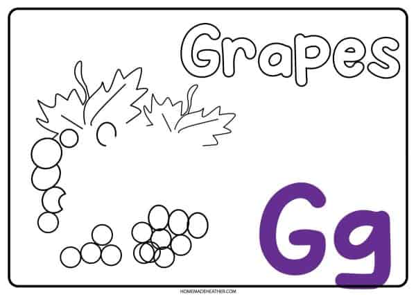 Letter G Footprint Art Printable