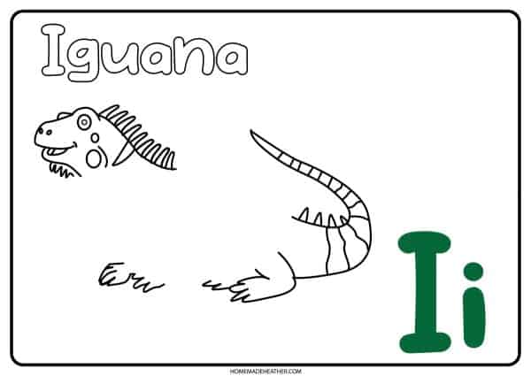 Letter I Footprint Art Template