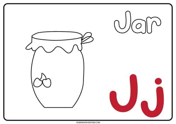Letter J Footprint Art Printable