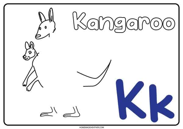 Letter K Footprint Art Template