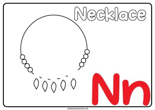 Letter N Footprint Art Template