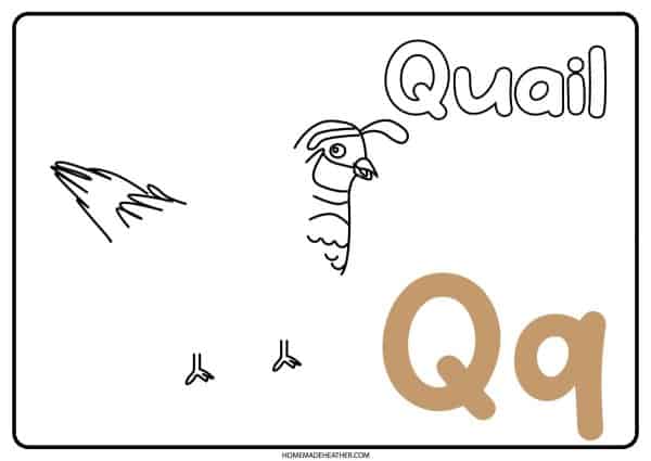 Letter Q Footprint Art Template