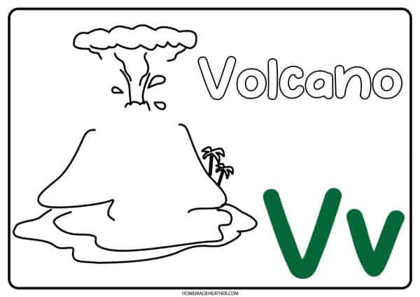 Letter V Footprint Art Template